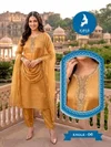 Eagle By Kaya Satin Silk Kurti With Bottom Dupatta